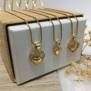 Golden Heart Necklace Premium Chain