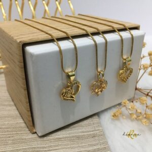 Rosy Heart Necklace Premium Chain