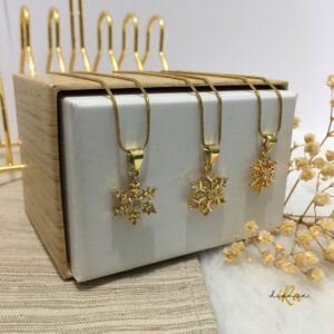 Shining Snowflake Necklace Premium Chain